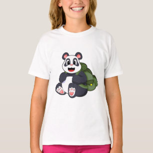 Panda as Hiker with Backpack T-Shirt