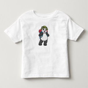 Panda as Hiker with Backpack Toddler T-Shirt