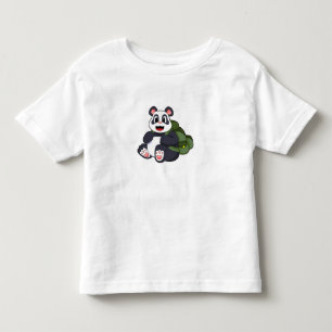 Panda as Hiker with Backpack Toddler T-Shirt