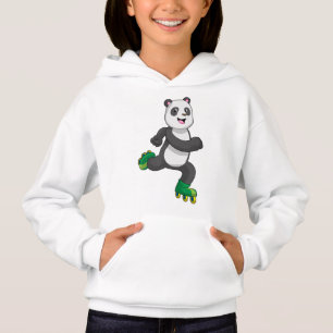 Panda as Inline skater with Roller skates