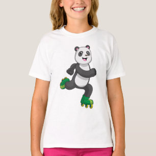 Panda as Inline skater with Roller skates T-Shirt