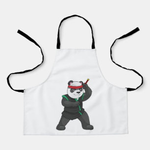 Panda as Ninja in Costume Apron