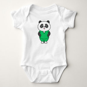 Panda as Nurse with Smock Baby Bodysuit