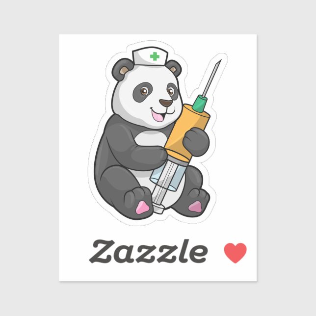 Panda as Nurse with Syringe (Sheet)