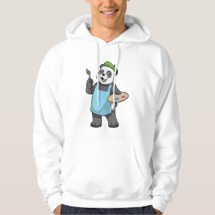 Panda as Painter with Brush & Colour Hoodie
