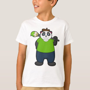 Panda as Painter with Paintbrush T-Shirt