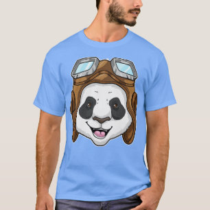Panda as Pilot with Glasses T-Shirt