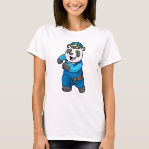 Panda as Police officer with Police hat T-Shirt