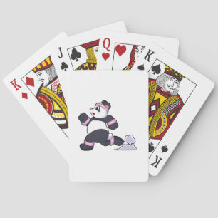 Panda as Runner at Running Playing Cards