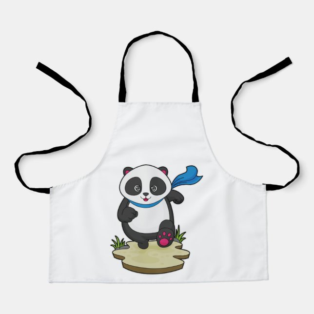 Panda as Runner with Scarf Apron (Front)
