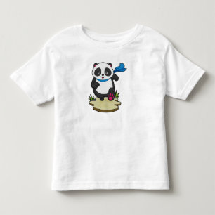 Panda as Runner with Scarf Toddler T-Shirt