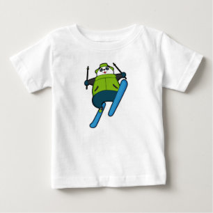 Panda as Ski jumper with Ski Baby T-Shirt