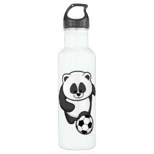 Panda as Soccer player at Soccer 710 Ml Water Bottle