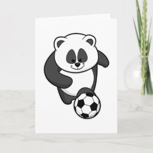 Panda as Soccer player at Soccer Card