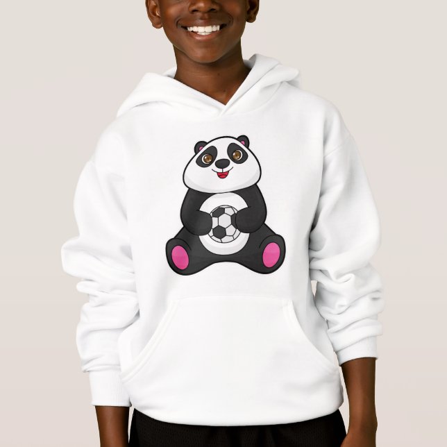 Panda as Soccer player with Soccer ball (Front)
