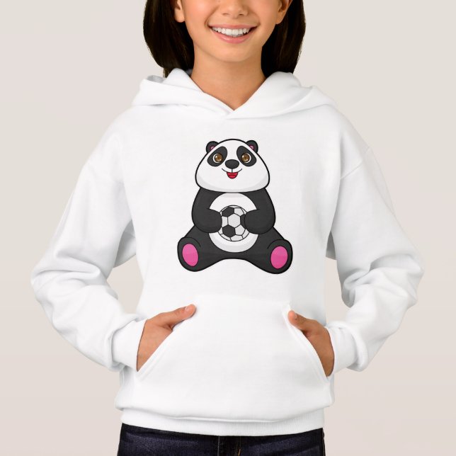 Panda as Soccer player with Soccer ball (Front)