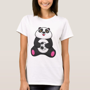 Panda as Soccer player with Soccer ball T-Shirt
