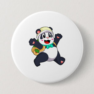 Panda as Student 7.5 Cm Round Badge