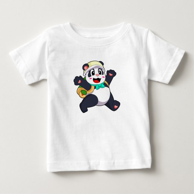 Panda as Student Baby T-Shirt (Front)