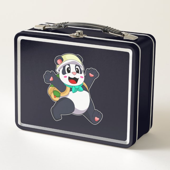 Panda as Student Metal Lunch Box (Front)