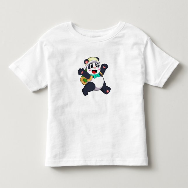 Panda as Student Toddler T-Shirt (Front)
