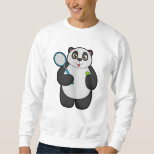 Panda as Tennis player with Tennis racket Sweatshirt