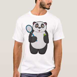 Panda as Tennis player with Tennis racket T-Shirt