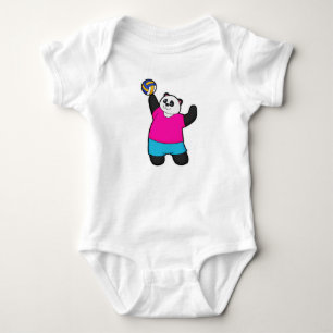 Panda as Volleyball player with Volleyball Baby Bodysuit