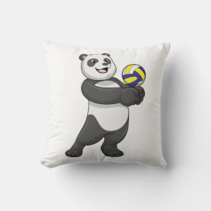 Panda as Volleyball player with Volleyball Cushion