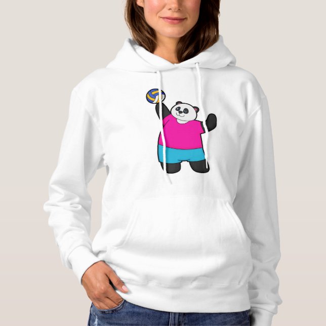 Panda as Volleyball player with Volleyball Hoodie (Front)