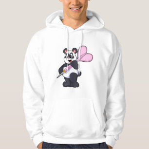 Panda at Darts with Dart Hoodie