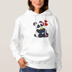 Panda at Eating of Leaves Hoodie