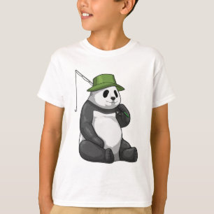Panda at Fishing with Fishing rod T-Shirt