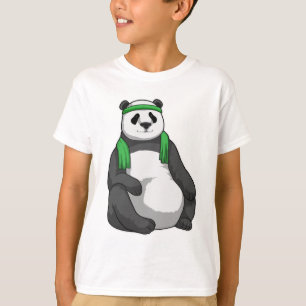 Panda at Fitness with Towel T-Shirt