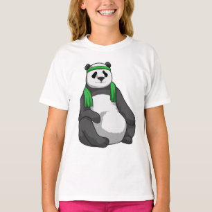 Panda at Fitness with Towel T-Shirt