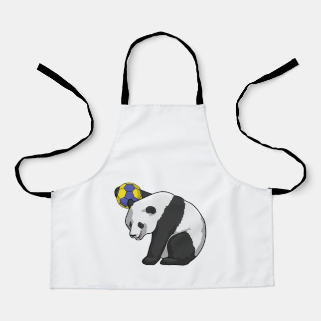Panda at Handball Sports Apron (Front)