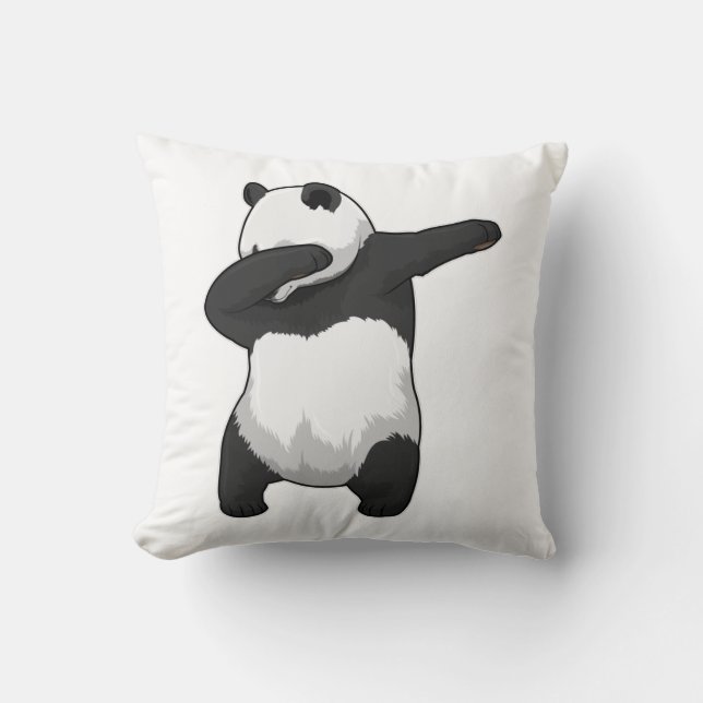 Panda at Hip Hop Dance Dab Cushion (Front)