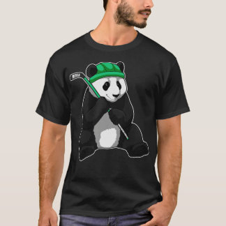 Panda at Ice hockey with Ice hockey stick T-Shirt