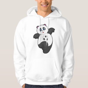 Panda at Soccer Sports Hoodie