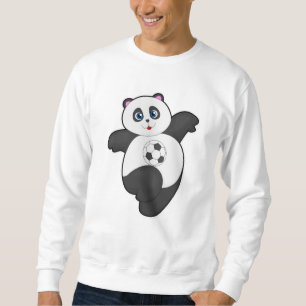 Panda at Soccer Sports Sweatshirt