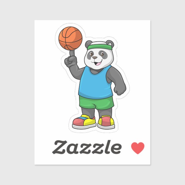 Panda at Sports with Basketball (Sheet)