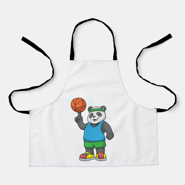 Panda at Sports with Basketball Apron (Front)