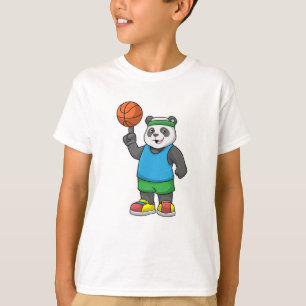 Panda at Sports with Basketball T-Shirt