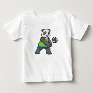 Panda at Sports with Volleyball Baby T-Shirt