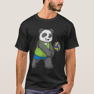 Panda at Sports with Volleyball T-Shirt