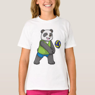 Panda at Sports with Volleyball T-Shirt