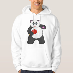 Panda at Table tennis with Table tennis racket Hoodie