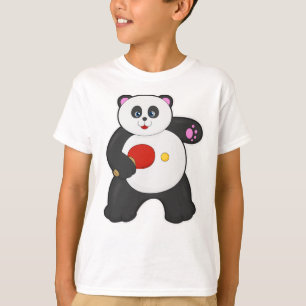 Panda at Table tennis with Table tennis racket T-Shirt