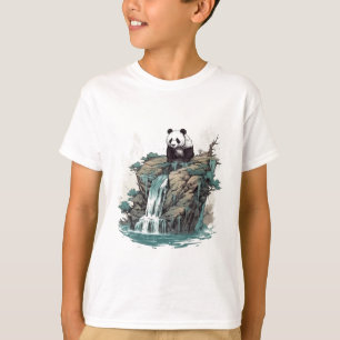 Panda at the Waterfall T-Shirt
