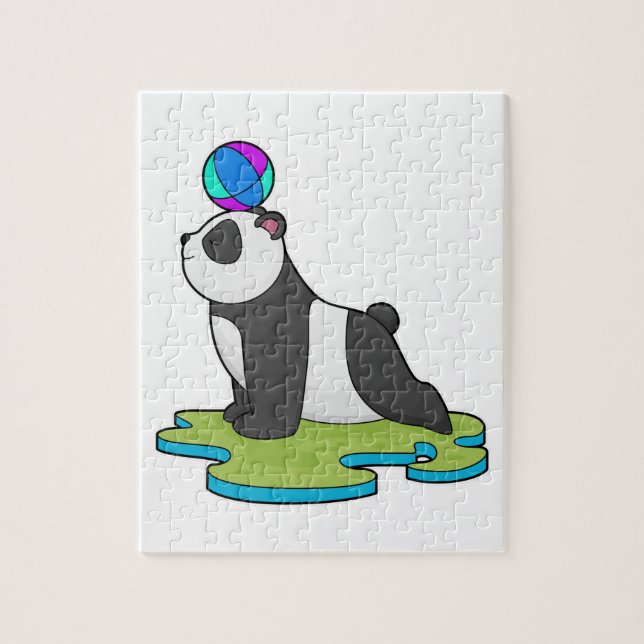 Panda at Yoga Fitness Jigsaw Puzzle (Vertical)